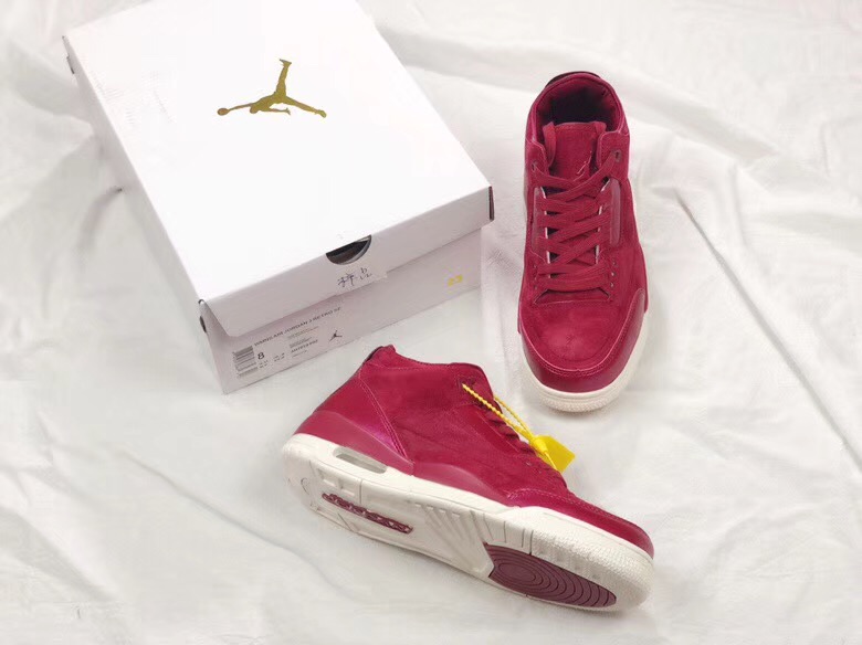 Air Jordan 3 Rose Gold Wine Red Women Shoes